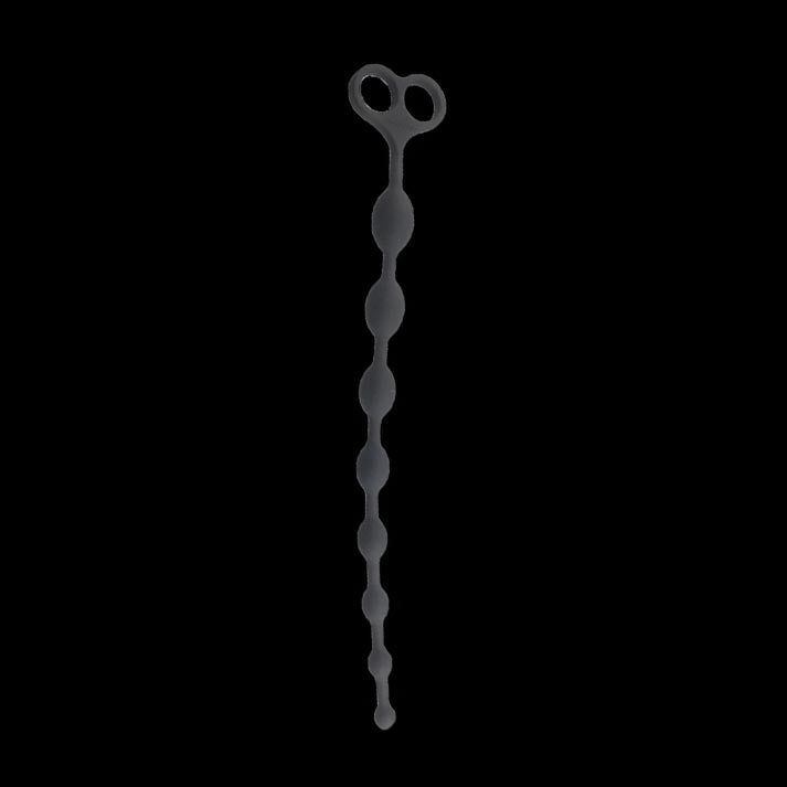 LONG ANAL TOYS FOR FENALE 10 IN BLACK BEADED