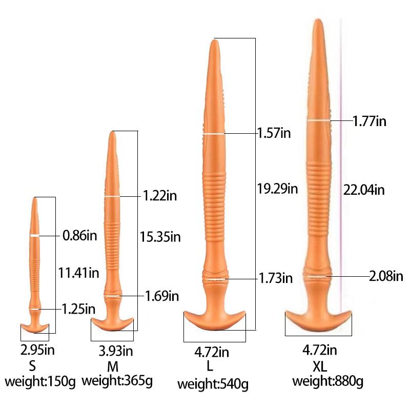 LONG ANAL DILDO 22 INCH LONG COLORFUL SOFT