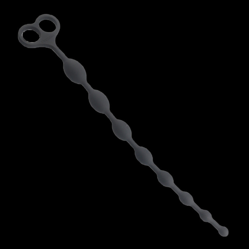 LONG ANAL TOYS FOR FENALE 10 IN BLACK BEADED