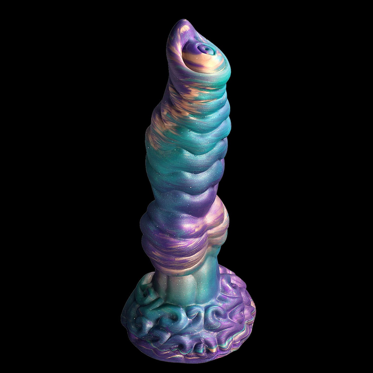 Gode vibrant en silicone de 10 pouces avec nœuds