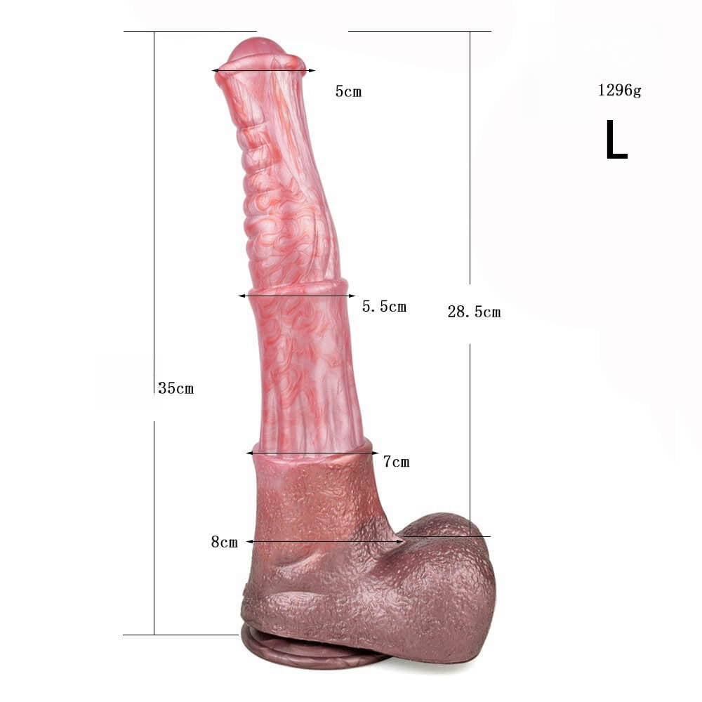 ÉNORME GODE DE CHEVAL EN SILICONE AVEC VENTOUSE DE 13 POUCES