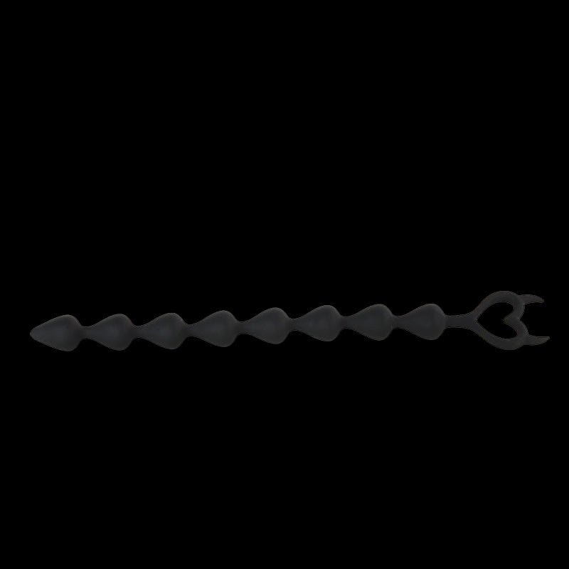 BEADED ANAL DILDO 14 INCH LONG BLACK