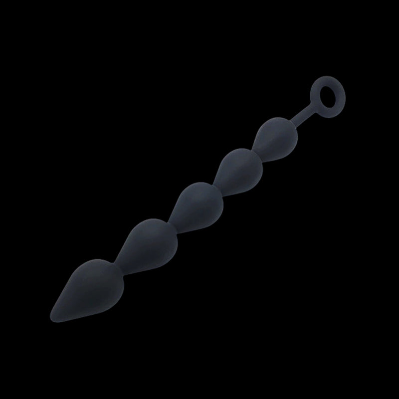 BEADED ANAL TOYS MENS 15 INCH BIG SILICONE BLACK