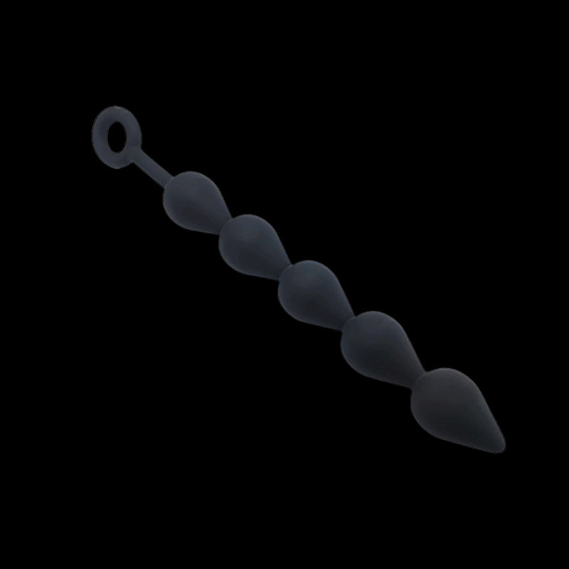 BEADED ANAL TOYS MENS 15 INCH BIG SILICONE BLACK