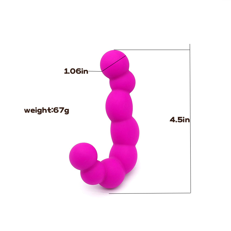 BEADED ANAL TOYS MEN 4 INCH SILICONE PINK