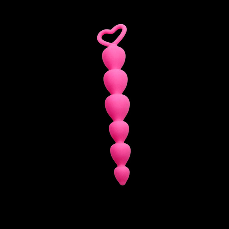 BEADED ANAL TOYS MEN 6 INCH SILICONE PINK