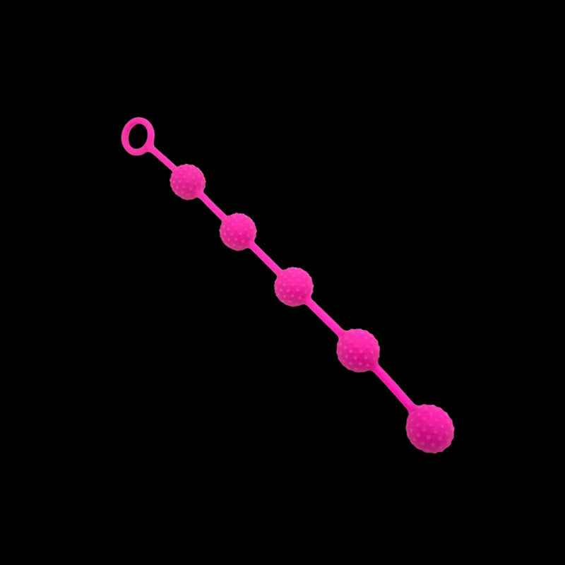 BEADED ANAL TOYS MALE 9 INCH SILICONE PINK