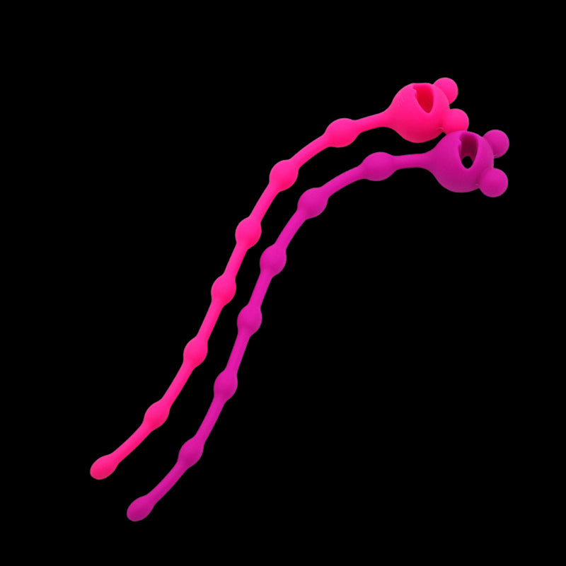 BEADED ANAL DILDO LONG 10 INCH PINK