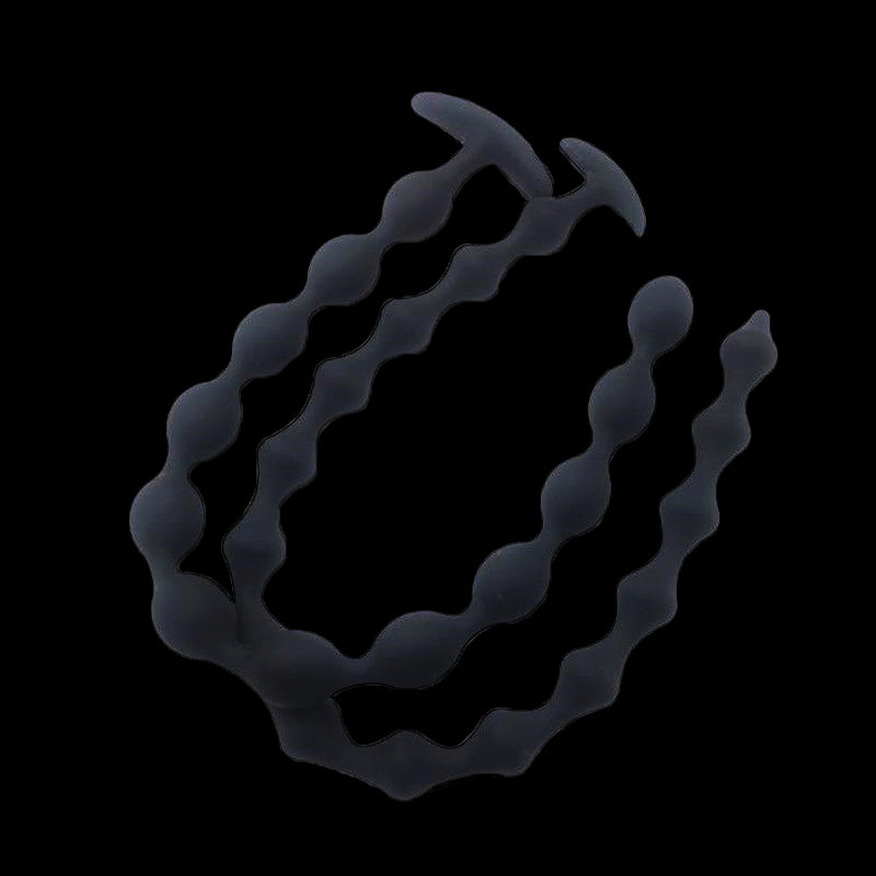 BEADED DILDO TOYS LONG 22 INCH BLACK