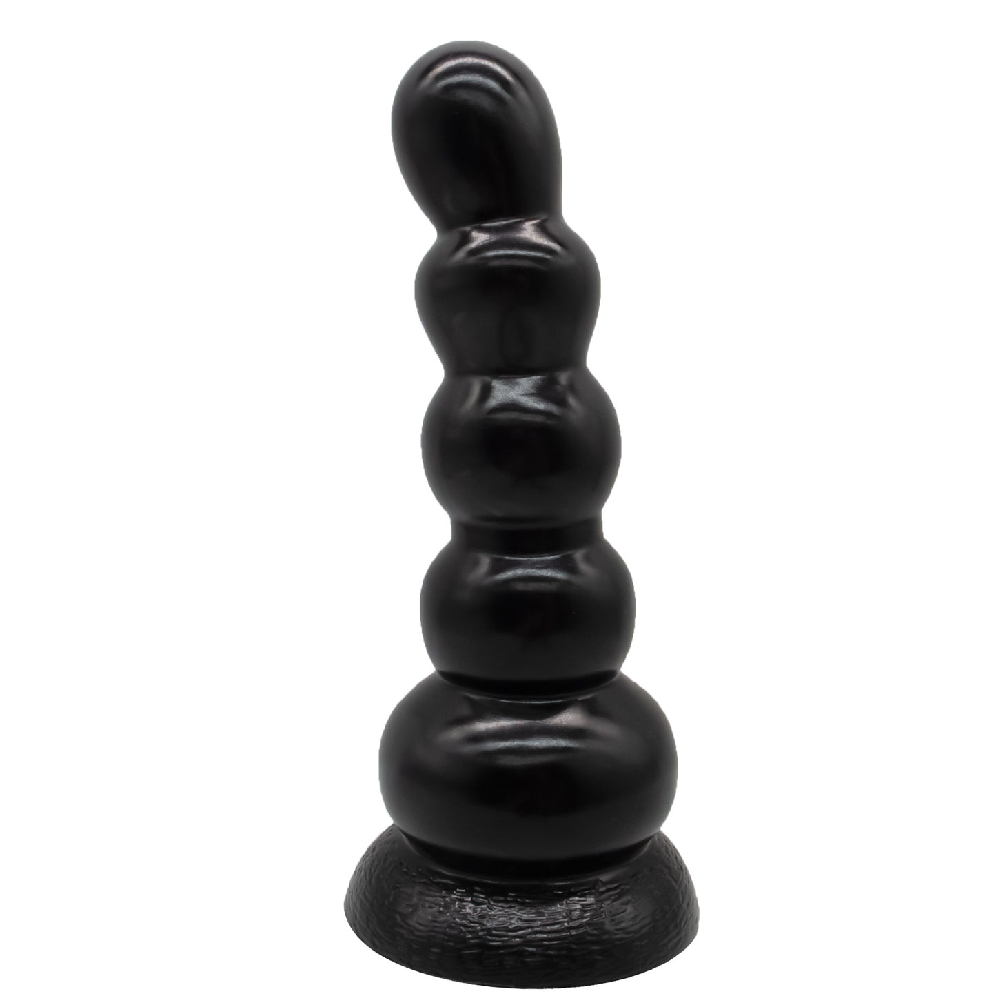 BEADED ANAL DILDO PVC SOFT 6 INCH BLACK