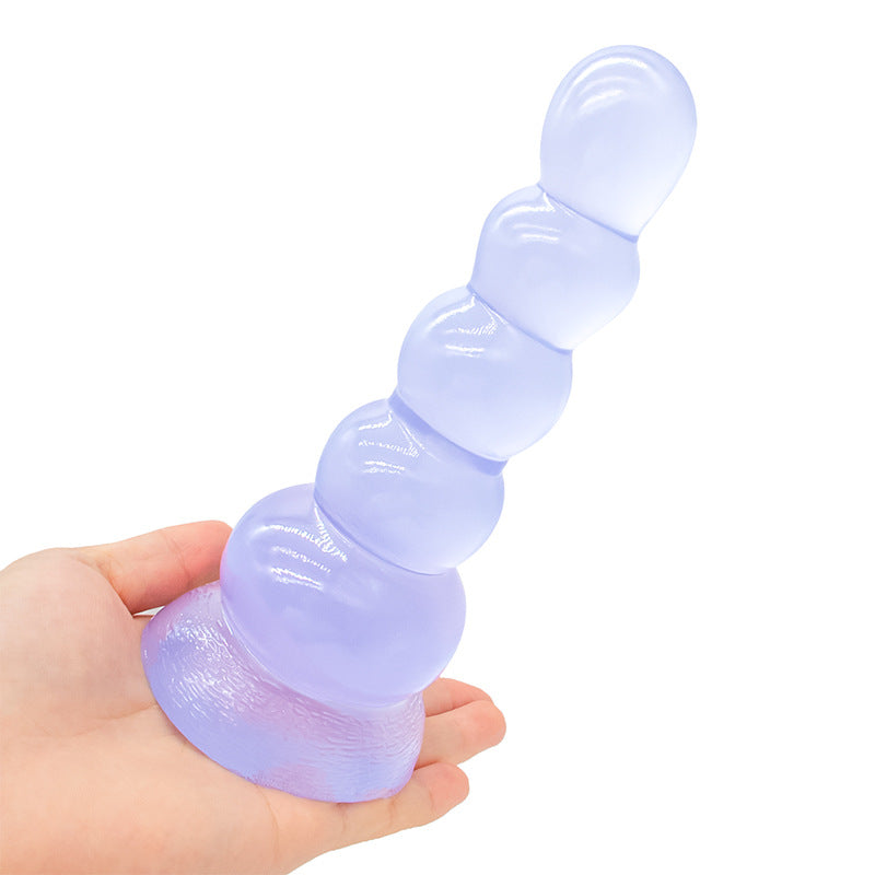 BEADED ANAL DILDO PVC SOFT 6 INCH BLACK