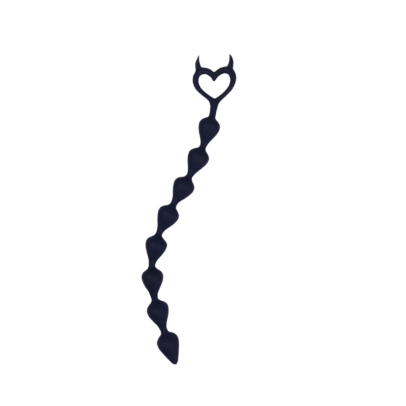 BEADED ANAL DILDO 14 INCH LONG BLACK