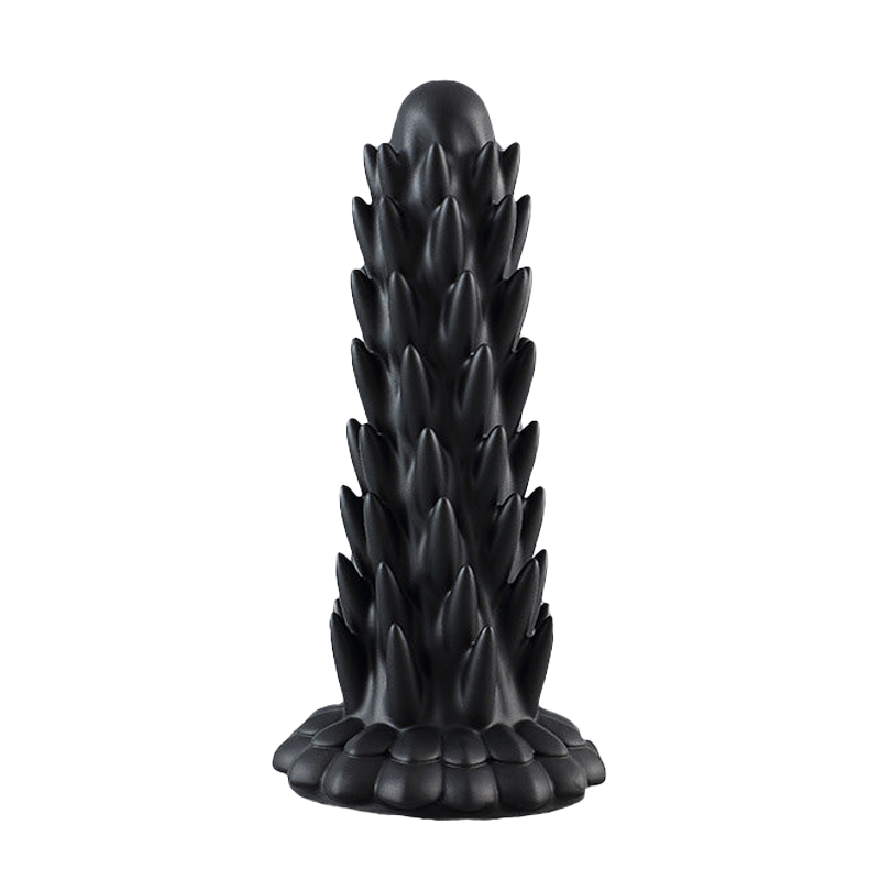 BIG ANAL DILDO 9 INCH KNOTTED BLACK STARTER