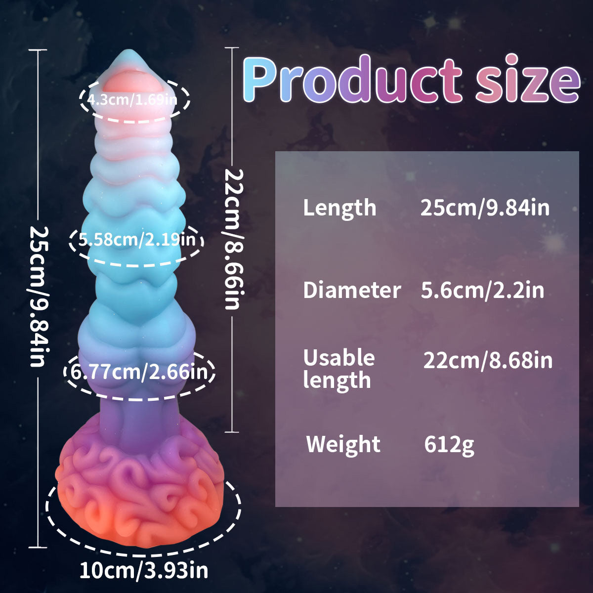 MONSTER DILDO ANAL SILICONE BIG 10 INCH