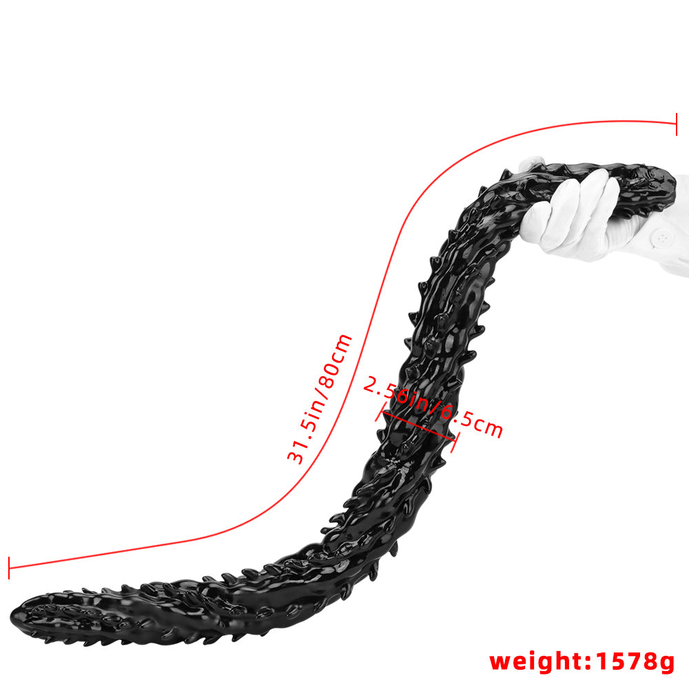 LONG ANAL TOYS HUGE DOUBLE PVC 32 INCH BLACK