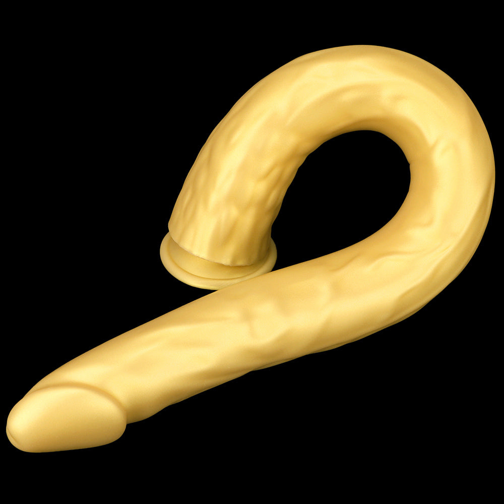 HUGE DILDO ANAL SILICONE LONG 22 INCH GOLD