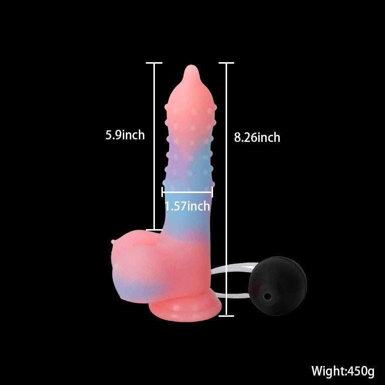 DILDO ÉJACULATEUR ÉJACULANT BRILLE DANS LE NOIR 8 POUCES