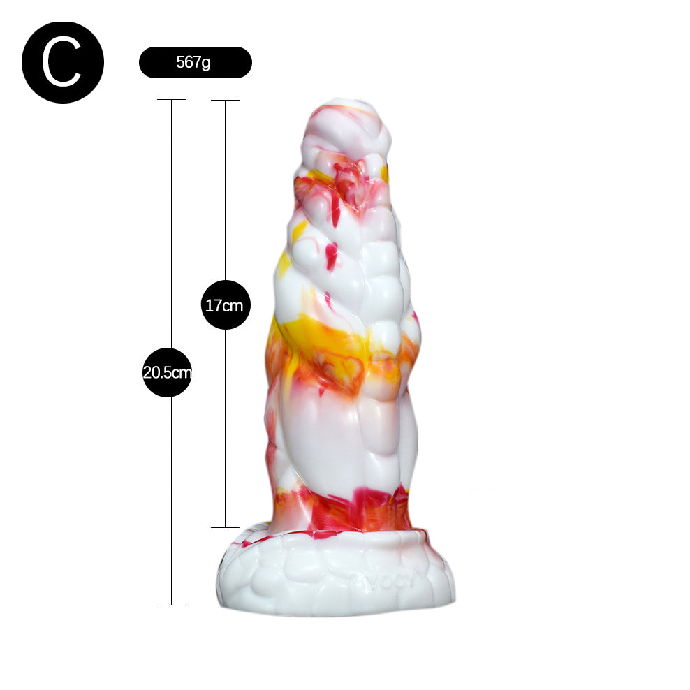 DILDO TENTACULE EN SILICONE NOUÉ 9 POUCES FLAMES 2.0