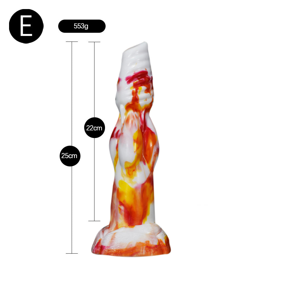 Gode tentacule monstre en silicone 9 pouces flammes 2.0
