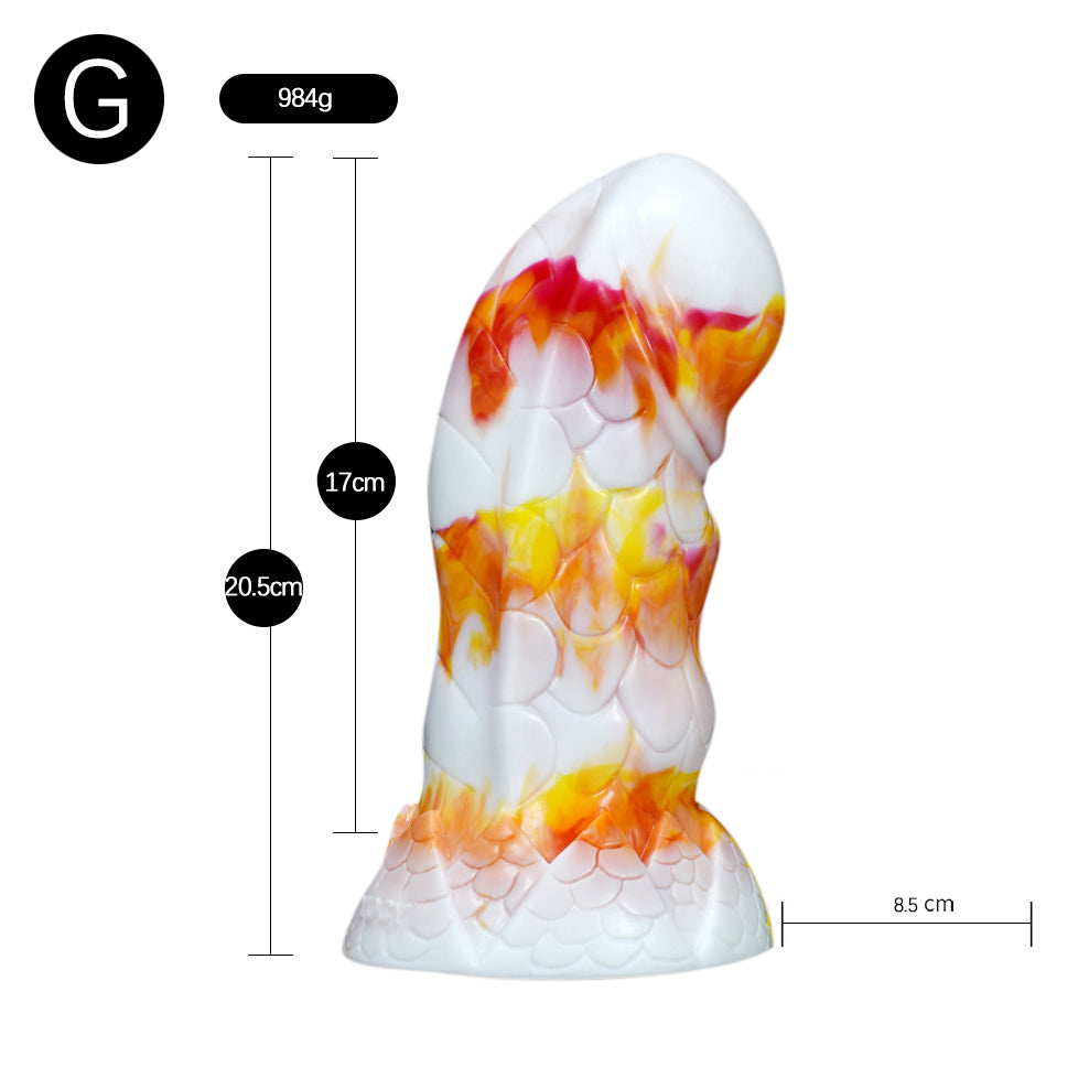 Gode tentacule monstre en silicone 9 pouces flammes 2.0