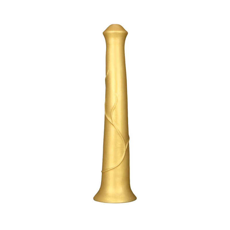 HORSE DILDO ANAL HUGE SILICONE 16 INCH GOLD