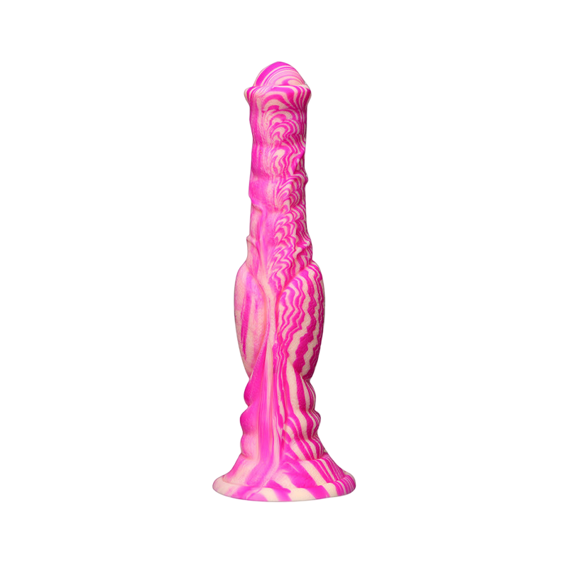 Gode cheval fantaisie en silicone 30,5 cm rose