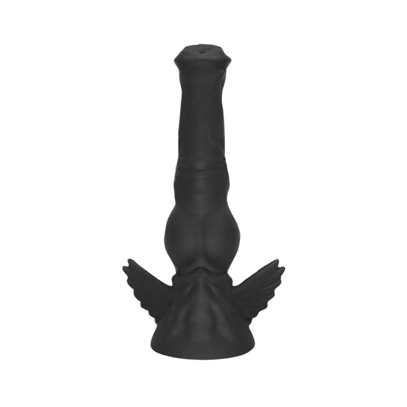 DILDO CHEVAL FANTASY SILICONE 8 POUCES AILES NOIRES