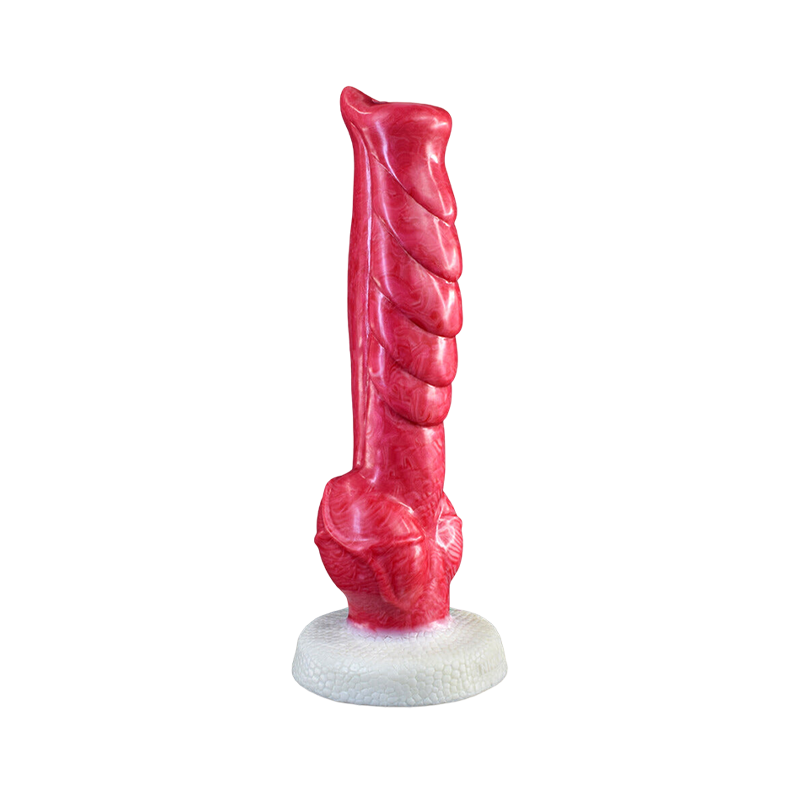 Gode cheval fantaisie en silicone 23 cm rose