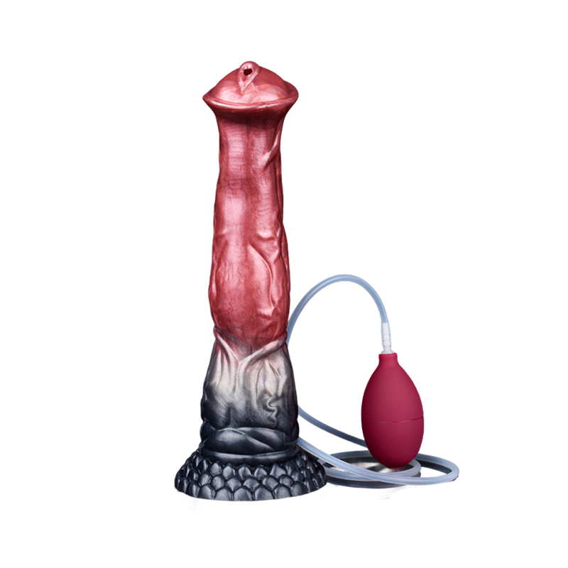 Gode cheval giclant de 11 pouces de long en silicone