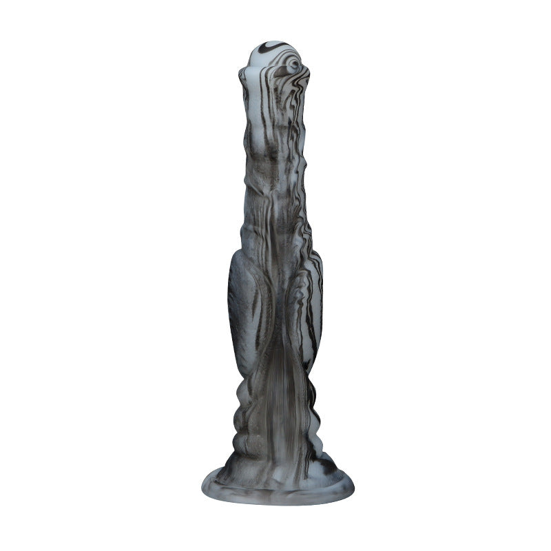 Gode cheval fantaisie en silicone 30,5 cm noir