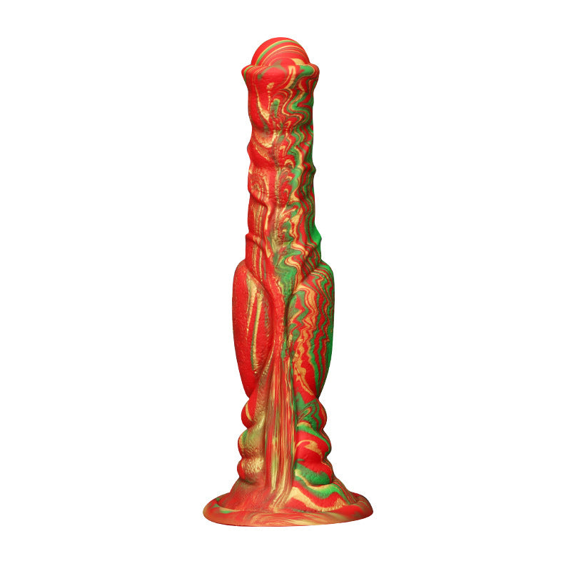 Gode cheval fantaisie en silicone 30,5 cm noir