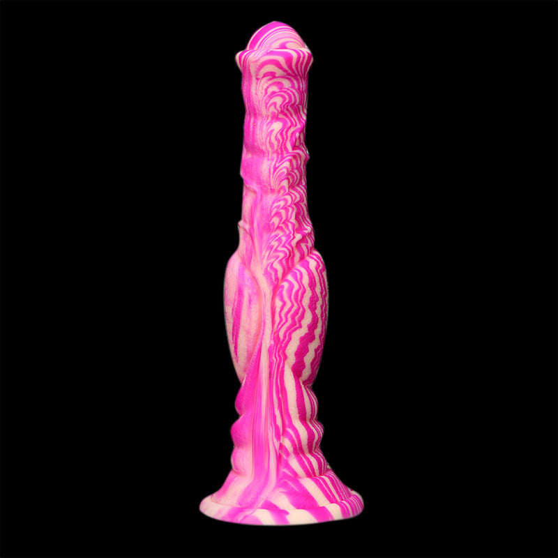 Gode cheval fantaisie en silicone 30,5 cm rose