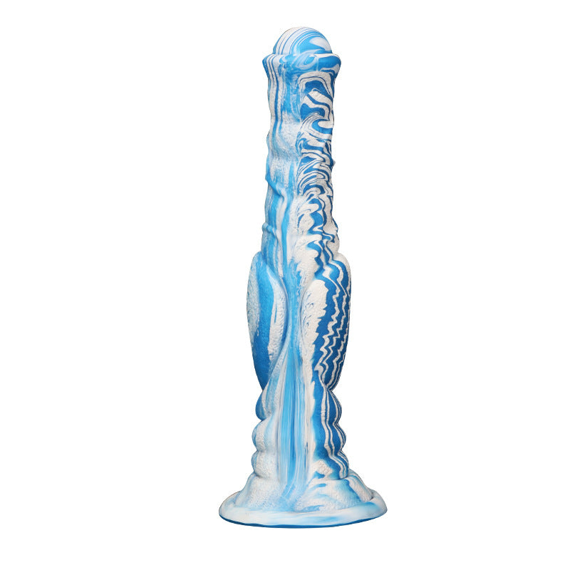 Gode cheval fantaisie en silicone 30,5 cm rose