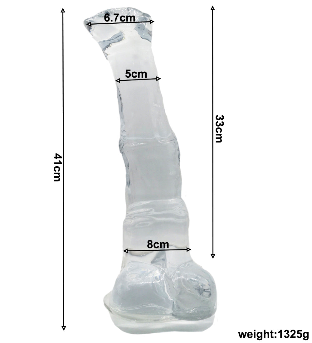 Gode géant en PVC pour cheval de 40,6 cm de long, marron