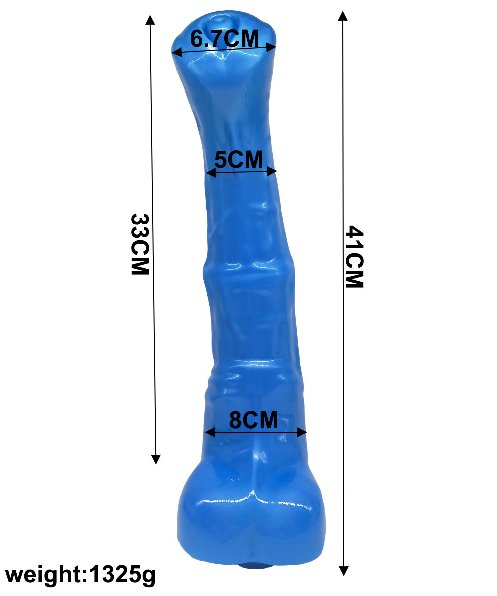 Gode géant en PVC pour cheval de 40,6 cm de long, marron