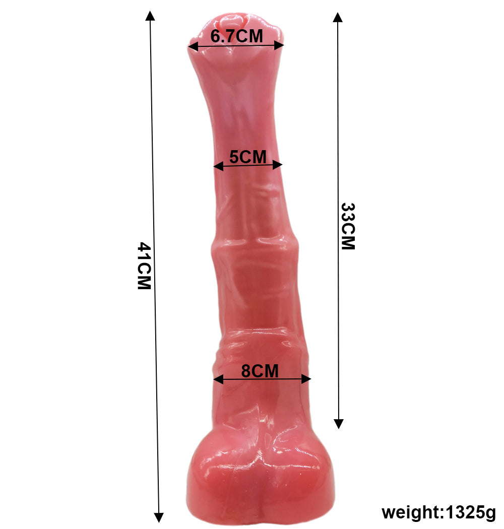 Gode géant en PVC pour cheval de 40,6 cm de long, marron
