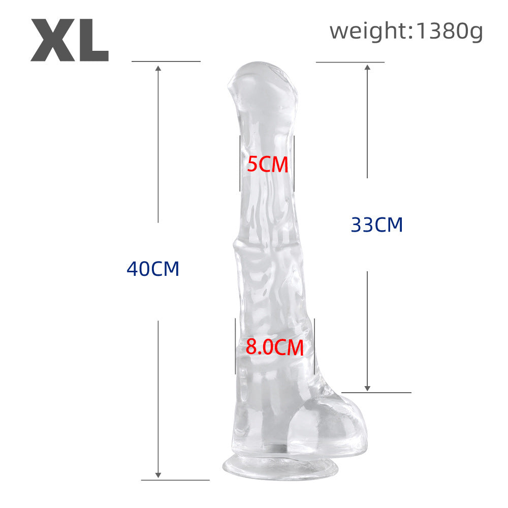 HORSE DILDO ANAL GIANT SILICONE 16 INCH BLACK TRAINER