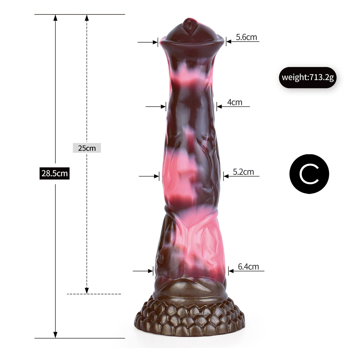 HORSE DILDO ANAL HUGE SILICONE 12 INCH MONSTER PINK