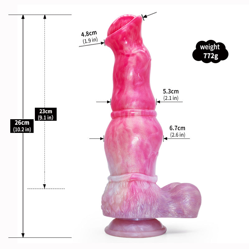 HORSE DILDO ANAL SILICONE 10 INCH PINK