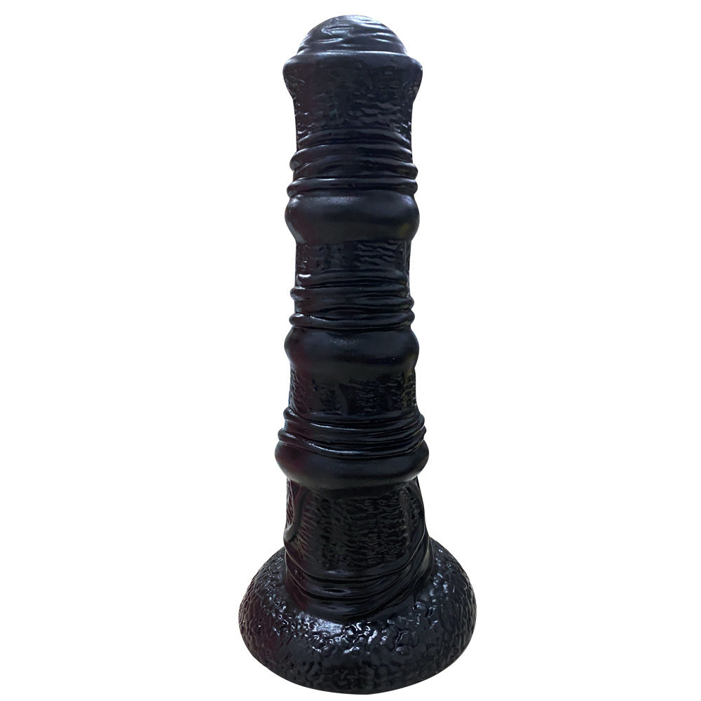 Gode cheval en silicone noué de 22,9 cm