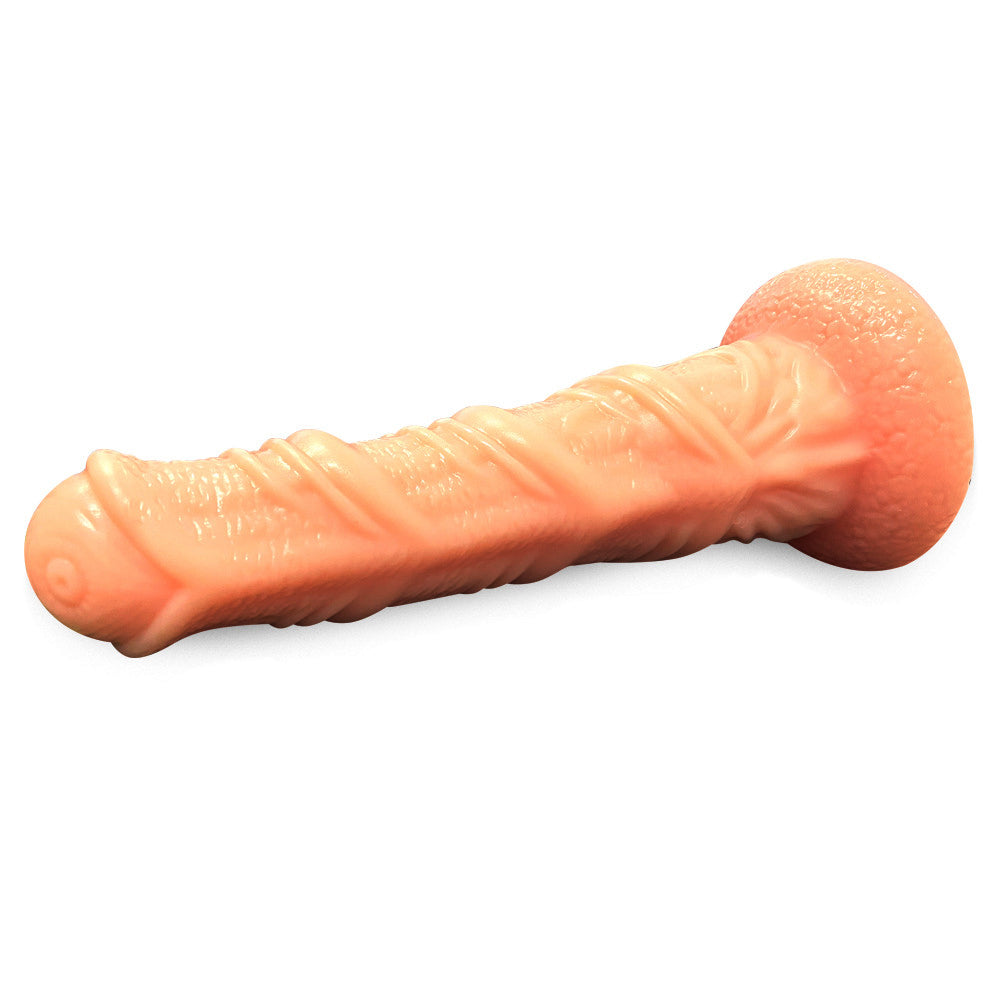 Gode cheval en silicone noué de 22,9 cm