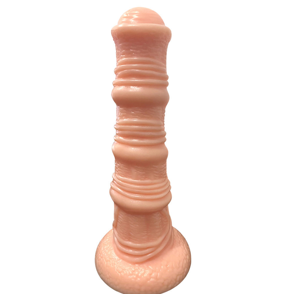 Gode cheval en silicone noué de 22,9 cm
