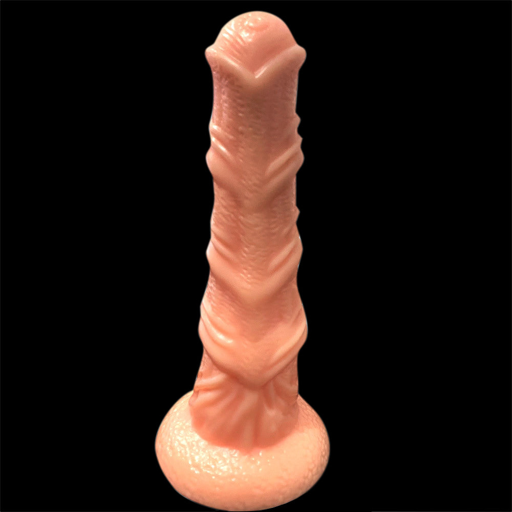 Gode cheval en silicone noué de 22,9 cm