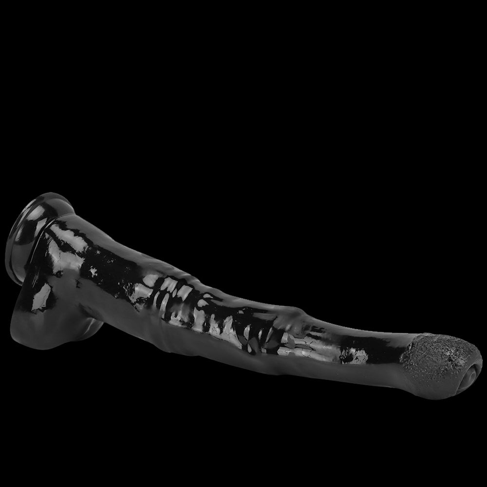 Gode géant en PVC pour cheval de 46 cm de long, noir