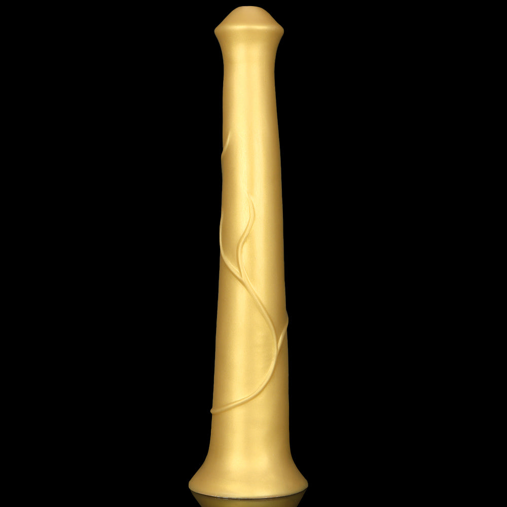 HORSE DILDO ANAL HUGE SILICONE 16 INCH GOLD