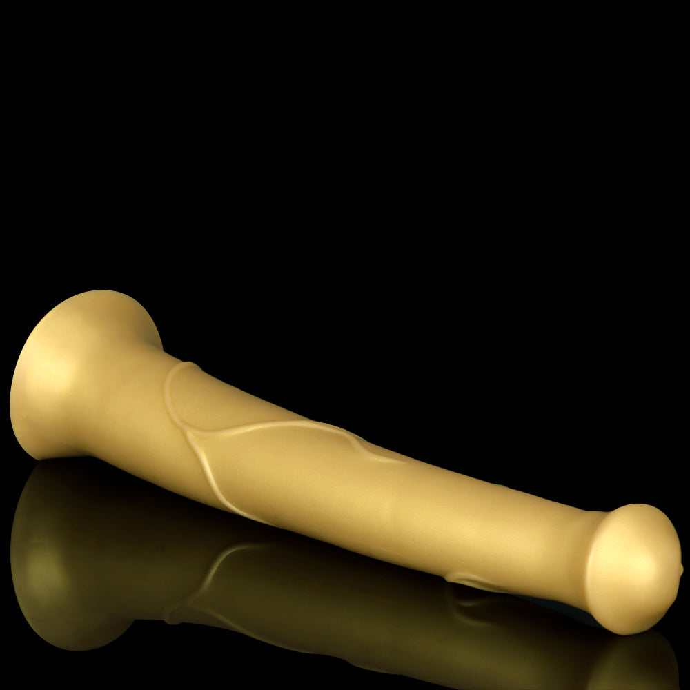 HORSE DILDO ANAL HUGE SILICONE 16 INCH GOLD