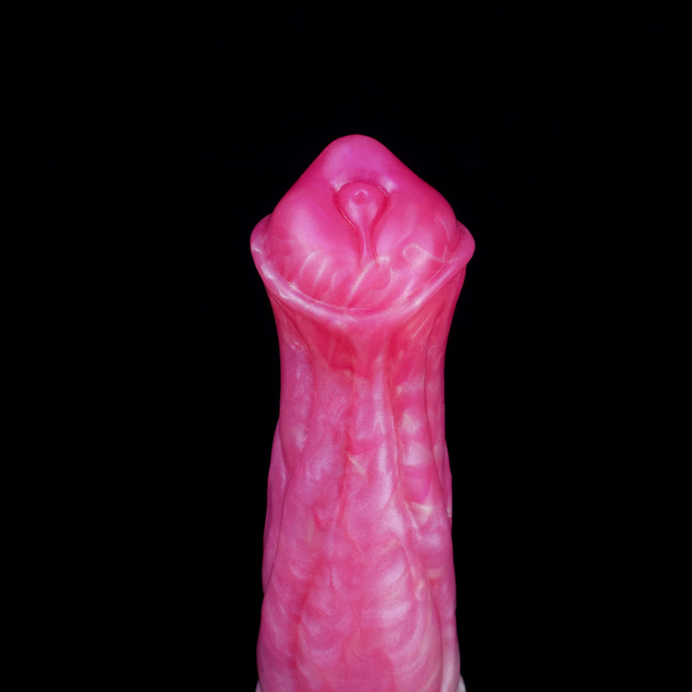 Gode cheval long 23 cm en silicone rose