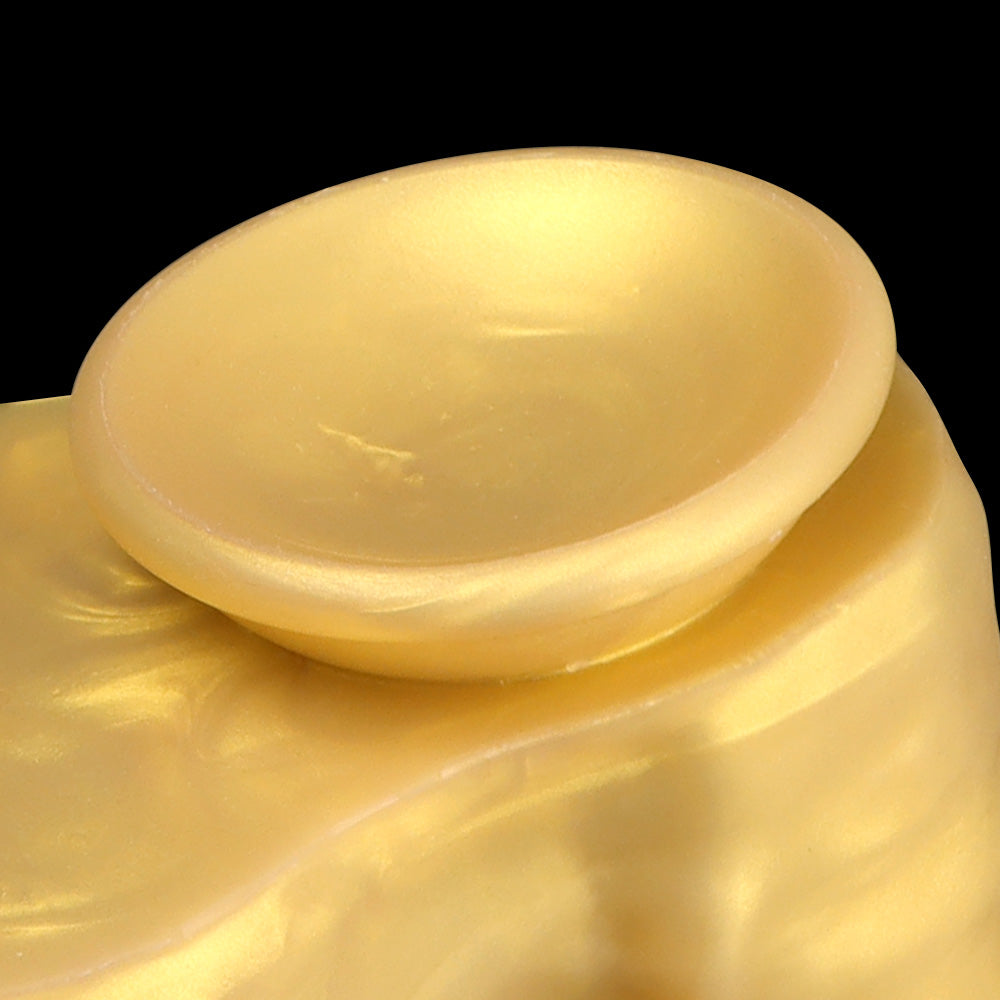Gode cheval énorme en silicone de 15 pouces doré