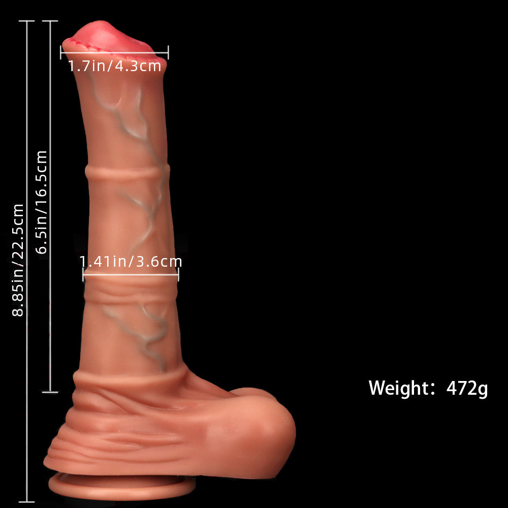 HORSE DILDO ANAL MONSTER SILICON 9 INCH FLESH