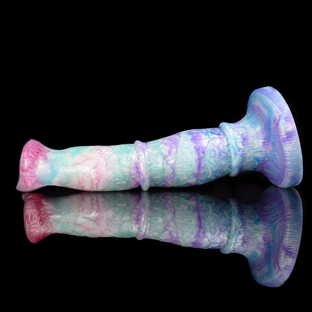 Gode cheval monstre en silicone 10 pouces bleu